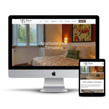 Diseño web de los apartamentos Tresanea