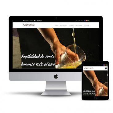 Diseño Página web sidreria alorrenea