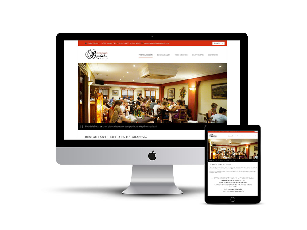 Diseño web Navarra restaurante Burlada