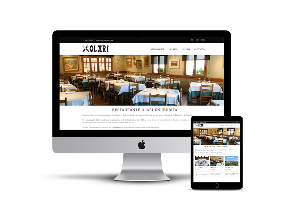 Diseño Página web restaurantes Navarra
