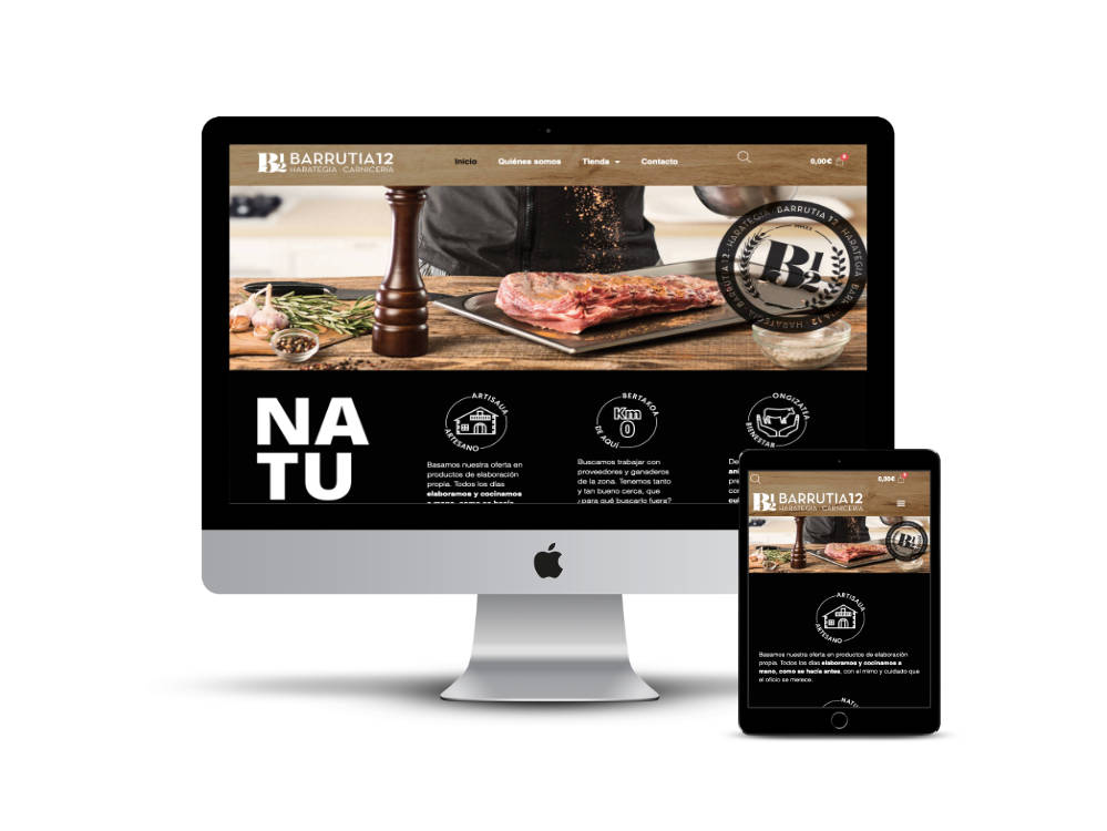 Diseño web Pamplona carnicería Barrutia 12